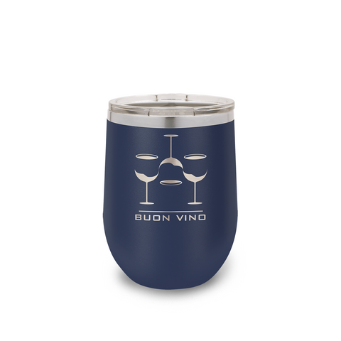 12 oz. Wine Tumbler - Navy Blue