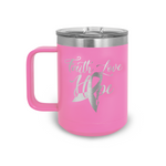 15 oz. Mug Handle Tumbler - Pink